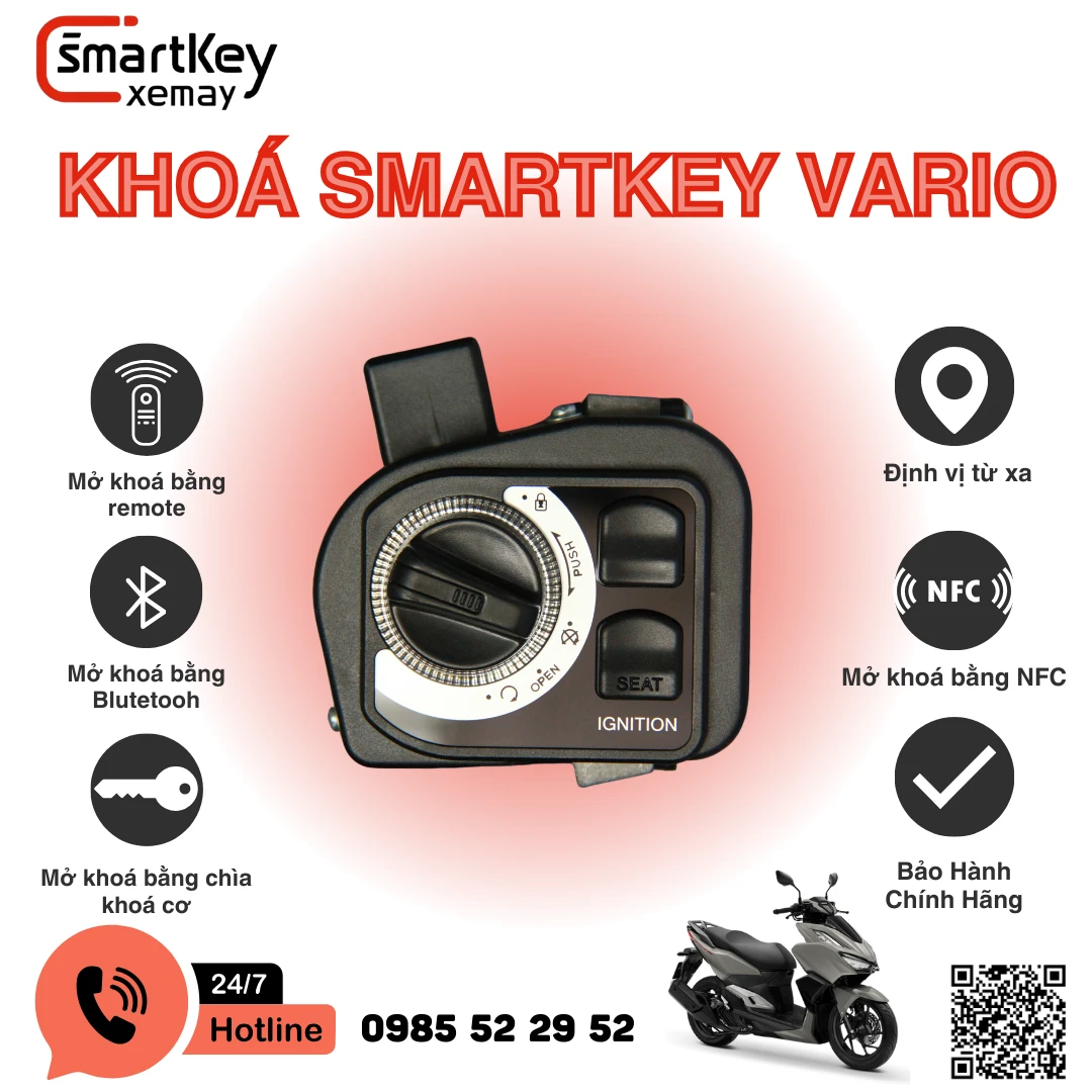 Khóa Smartkey Honda Vario 2023